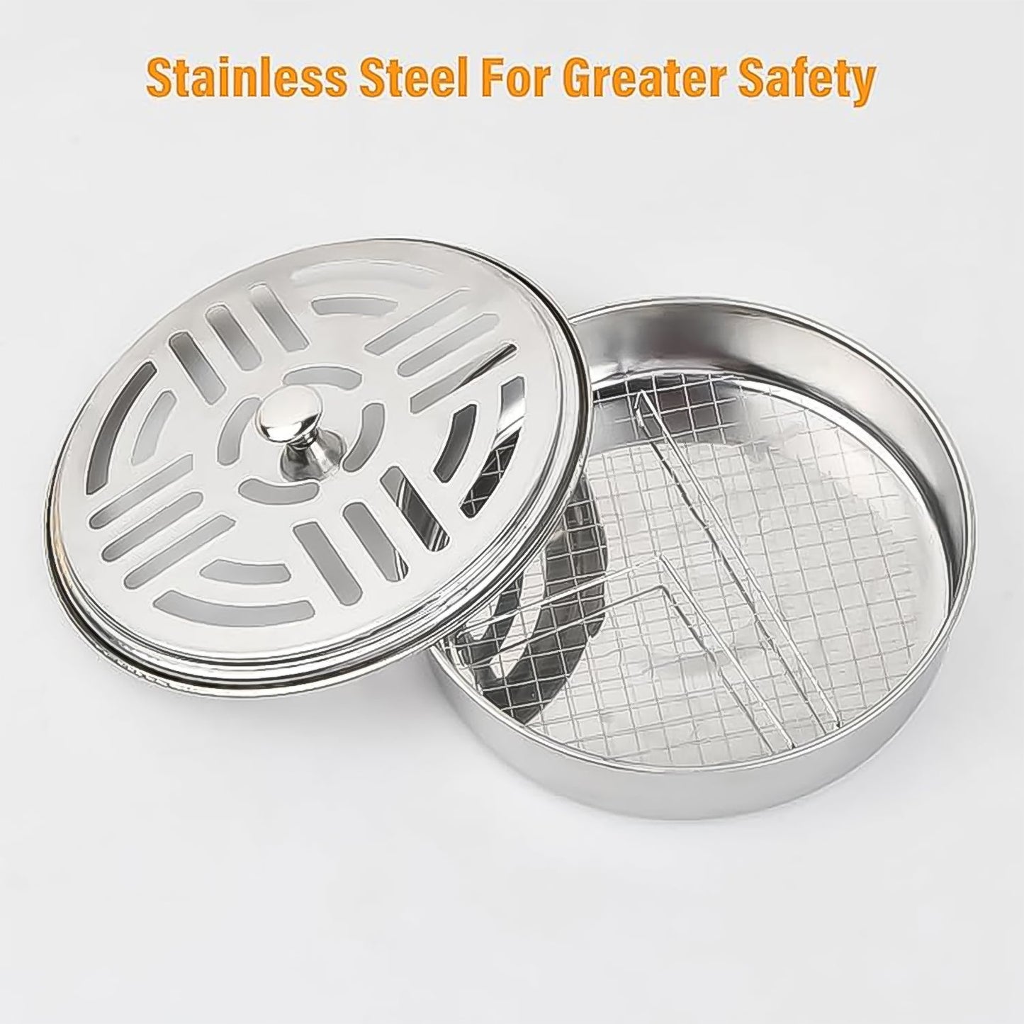 Decorative Mosquito Coil Holder Mosquito Coil Container, Incense Holder Safe Burning Coil Tray for Home Patio Pool Side Outdoor, Metal Tray