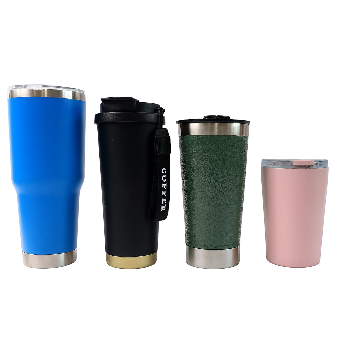Premium Assorted Metal And Plastic Travel Mug Tumbler Cup (1 Pc Mixed Design)