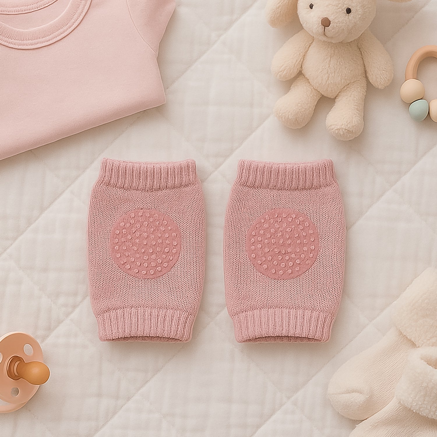 Pink Toddler Wool Knit Leg Warmer (Knee Guard)