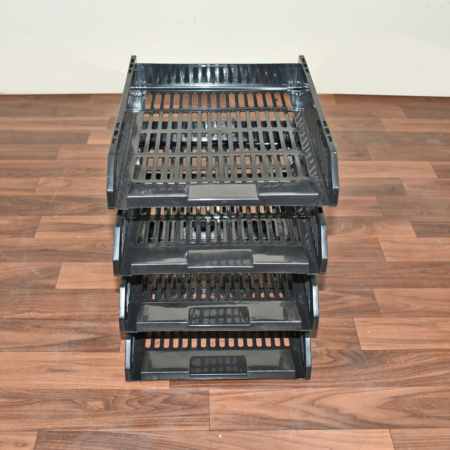 4-Layer Multifunctional File Rack with Drawers for Office Desk