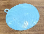 Sky Blue Silicone Dish Scrubber Sponge Mildew Free, Non Stick, Heat Resistant